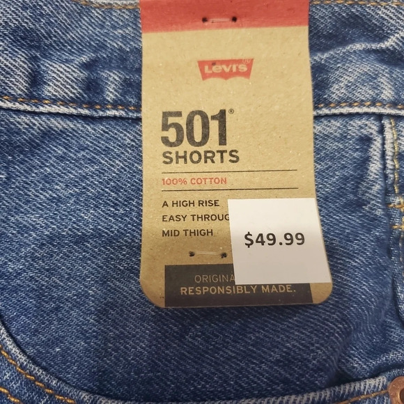 NWT Levi's 501 Women's High Rise Denim Shorts 32 - Picture 7 of 10